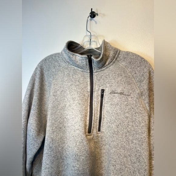 Eddie Bauer 1/4 zip sweatshirt pullover shirt size XL men GRAY - Picture 4 of 6